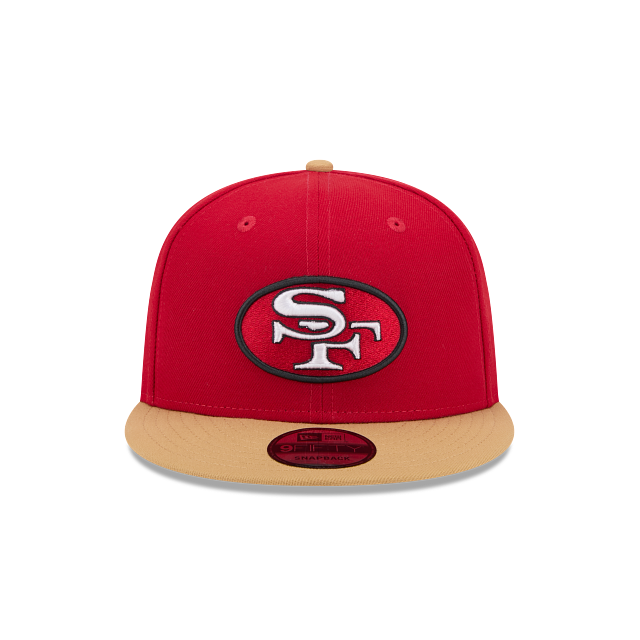 SAN FRANCISCO 49ERS TWO-TONE EVERGREEN RETRO 9FIFTY SNAPBACK HAT - RED/GOLD
