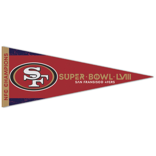 SAN FRANCISCO 49ERS 2023 NFC CHAMPIONS 12" x 30" PREMIUM PENNANT