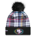 SAN FRANCISCO 49ERS WOMEN'S 2024 NFL CRUCIAL CATCH CUFFED KNIT BEANIE WITH POM