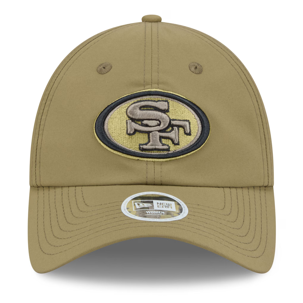 SAN FRANCISCO 49ERS WOMEN'S 2025 NFL SALUTE TO SERVICE PONY TAIL ADJUSTABLE HAT - GREEN