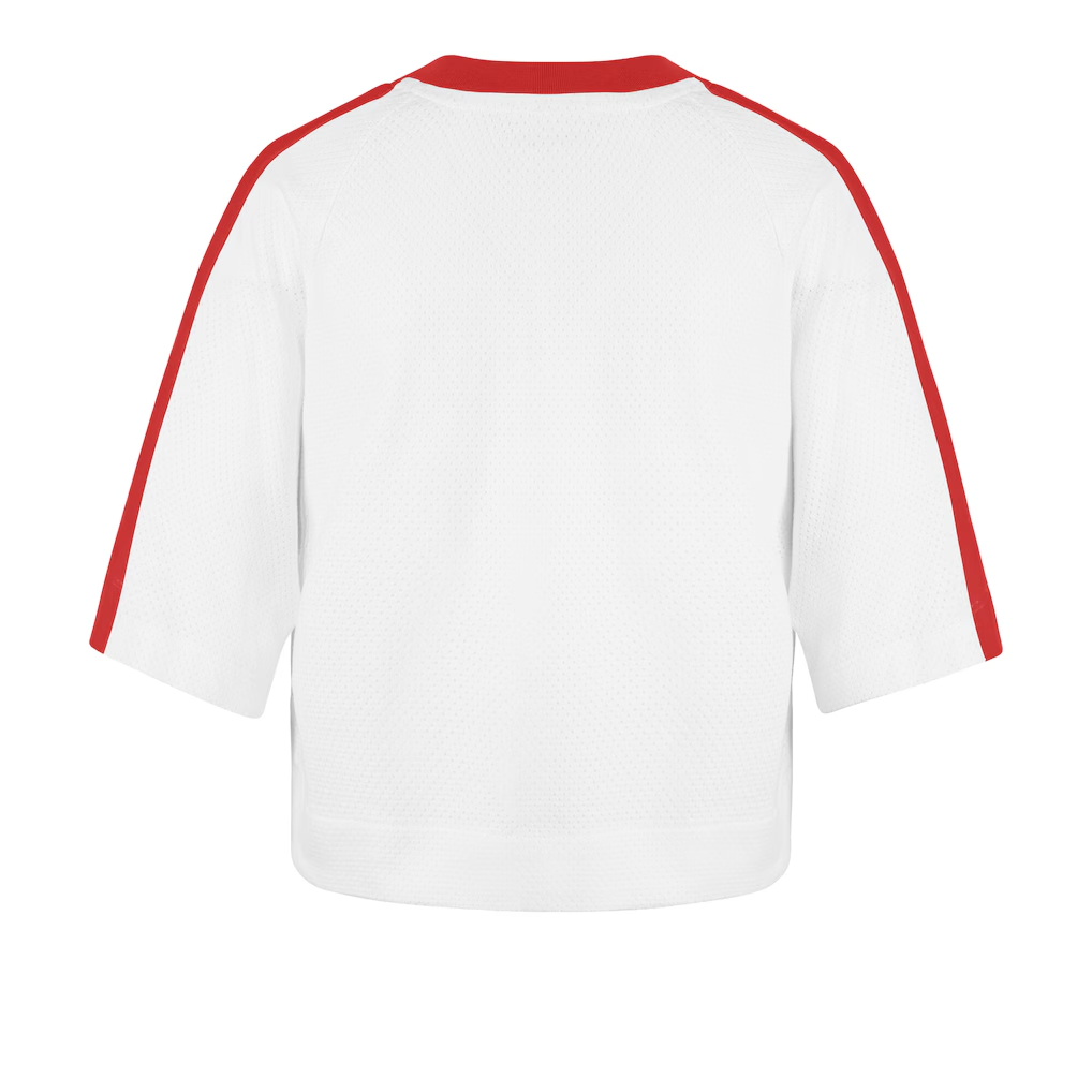 SAN FRANCISCO 49ERS WOMEN'S '47 BRAND BIG OVERARCH DROP NEEDLE RAGLAN JERSEY - WHITE