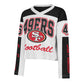 SAN FRANCISCO 49ERS WOMEN'S '47 BRAND EXCLAMATION METRO LONG SLEEVE JERSEY - WHITE/BLACK