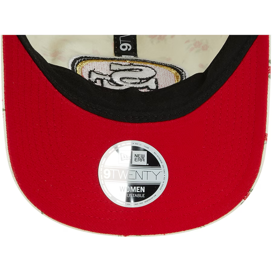 SAN FRANCISCO 49ERS WOMEN'S BLOOM 9TWENTY ADJUSTABLE HAT - CREAM