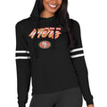 SAN FRANCISCO 49ERS WOMEN'S CHASE MARATHON LIGHTWEIGHT HOODED SWEATSHIRT - BLACK