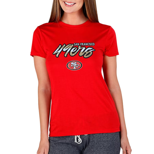 SAN FRANCISCO 49ERS WOMEN'S CHASE MARATHON T-SHIRT - RED