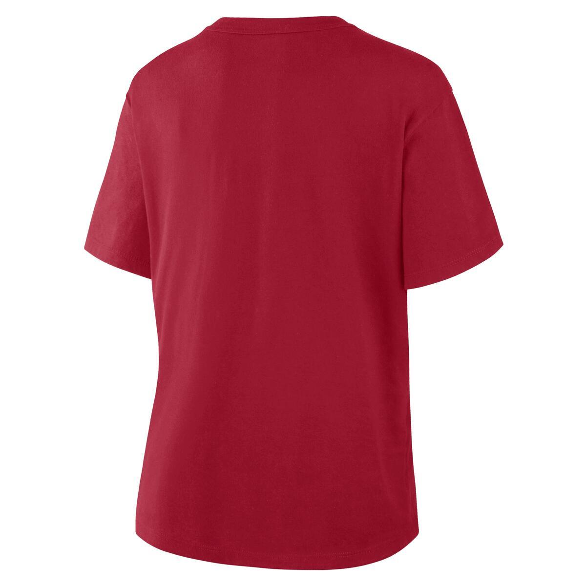 SAN FRANCISCO 49ERS WOMEN'S DOWN BY CONTACT BOXY T-SHIRT - RED