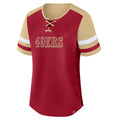 SAN FRANCISCO 49ERS WOMEN'S FANATICS BRANDED CURL ROUTE T-SHIRT - RED