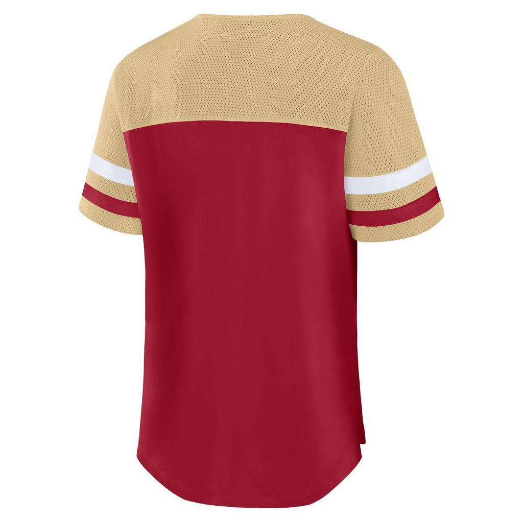 SAN FRANCISCO 49ERS WOMEN'S FANATICS BRANDED CURL ROUTE T-SHIRT - RED