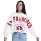 SAN FRANCISCO 49ERS WOMEN'S G-III 4HER BY CARL BANKS BLEACHERS SWEATSHIRT - WHITE