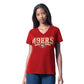 SAN FRANCISCO 49ERS WOMEN'S G-III 4HER BY CARL BANKS CHEER DANCE II T-SHIRT - RED