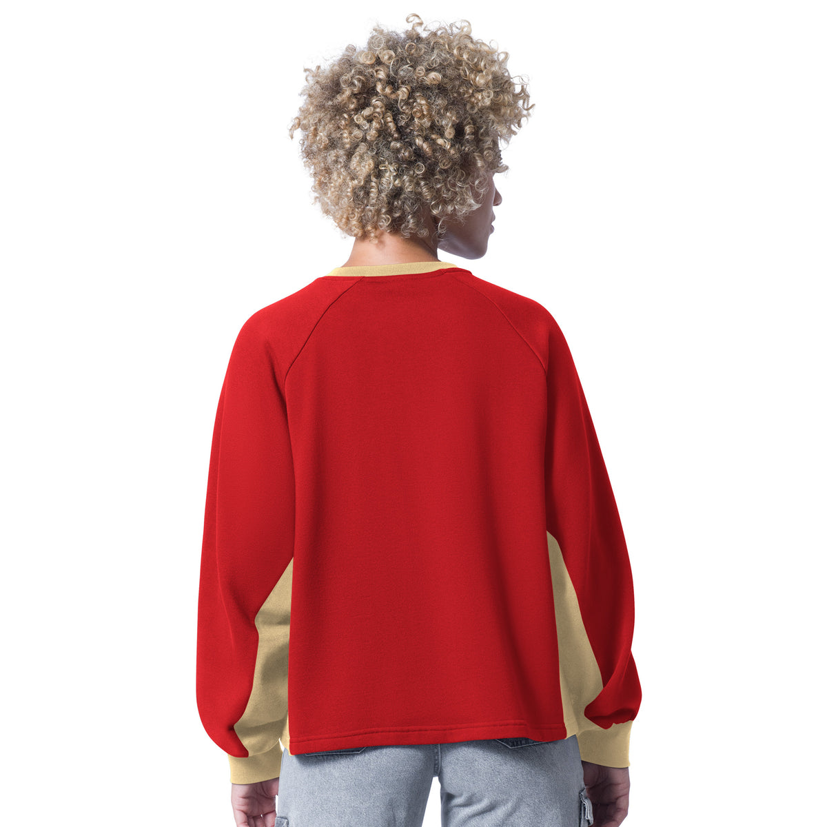 SAN FRANCISCO 49ERS WOMEN'S  G-III 4HER BY CARL BANKS IT PLAYER CREWNECK SWEATSHIRT - RED