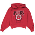 SAN FRANCISCO 49ERS WOMEN'S NEW ERA LAUREL PULLOVER HOODED SWEATSHIRT - RED