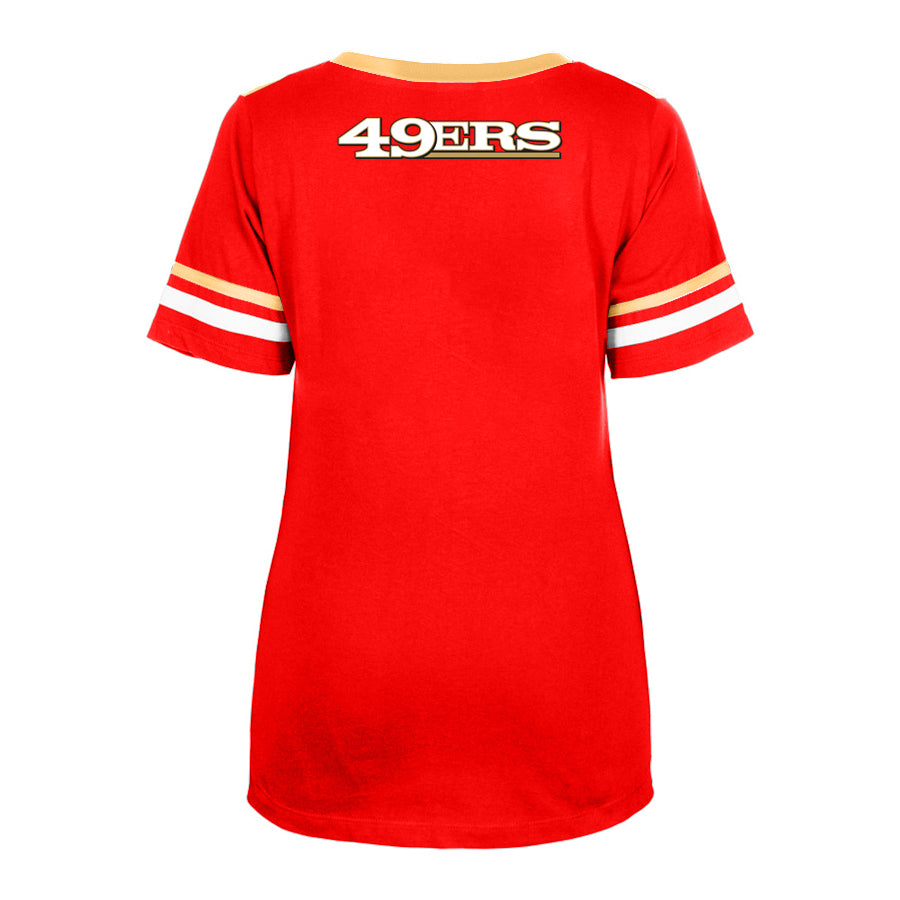 SAN FRANCISCO 49ERS WOMEN'S SECONDARY LOGO V-NECK T-SHIRT