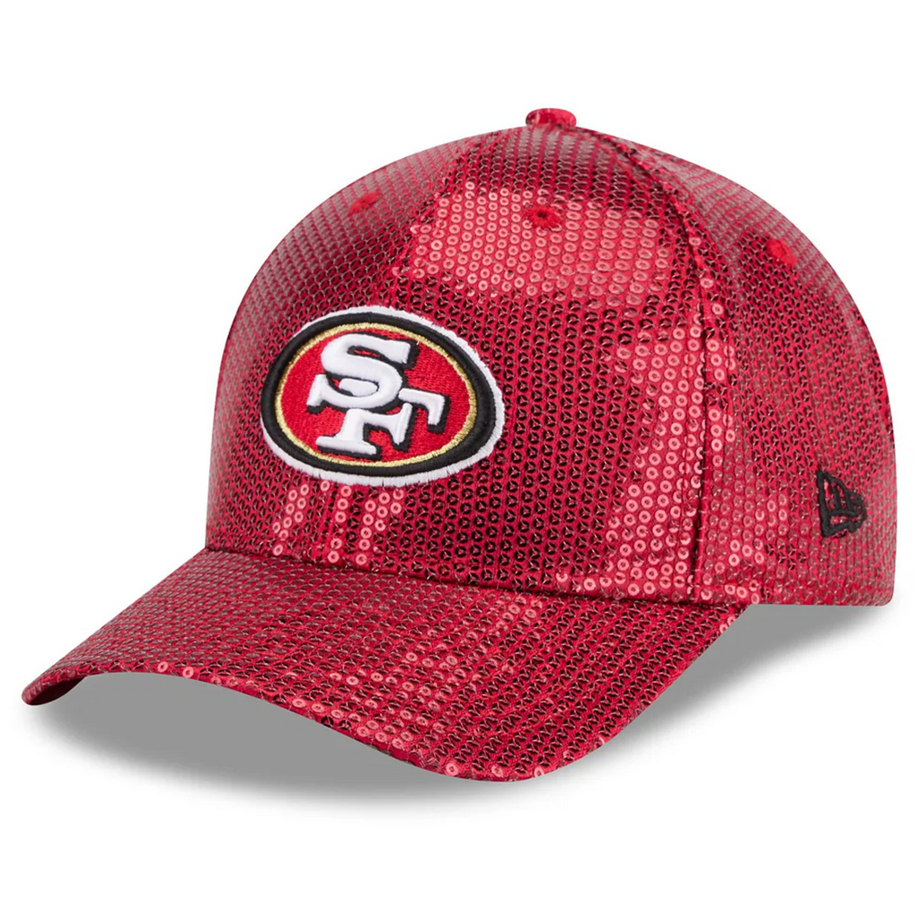 SAN FRANCISCO 49ERS WOMEN'S SEQUIN 9FORTY M-CROWN SNAPBACK HAT - RED