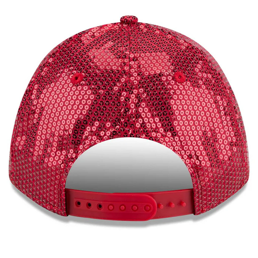 SAN FRANCISCO 49ERS WOMEN'S SEQUIN 9FORTY M-CROWN SNAPBACK HAT - RED