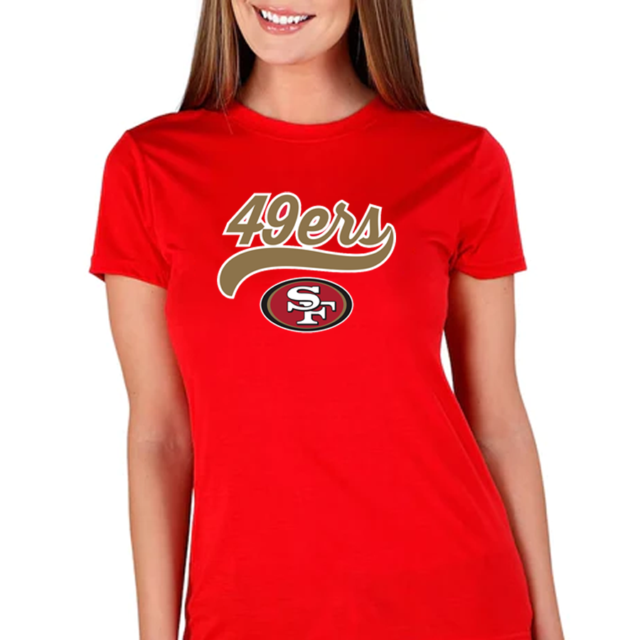 SAN FRANCISCO 49ERS WOMEN'S TAIL SWOOP T-SHIRT
