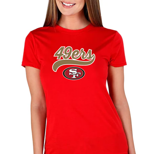 SAN FRANCISCO 49ERS WOMEN'S TAIL SWOOP T-SHIRT