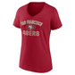 SAN FRANCISCO 49ERS WOMEN'S VICTORY ARCH V-NECK T-SHIRT
