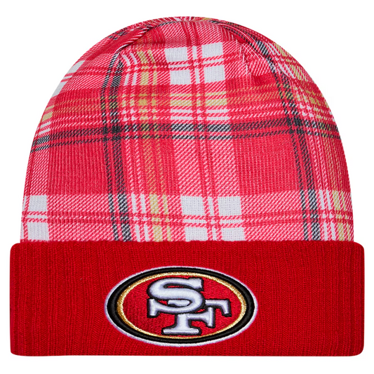 SAN FRANCISCO 49ERS YOUTH 2024 NFL SIDELINE STATEMENT CUFFED KNIT BEANIE - RED
