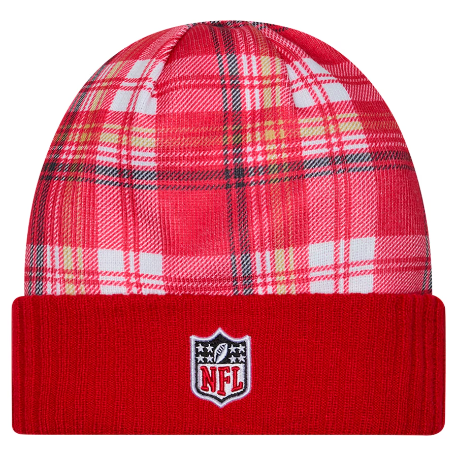 SAN FRANCISCO 49ERS YOUTH 2024 NFL SIDELINE STATEMENT CUFFED KNIT BEANIE - RED