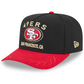 SAN FRANCISCO 49ERS YOUTH 2025 NFL DRAFT 9FIFTY A-FRAME SNAPBACK HAT - BLACK/RED