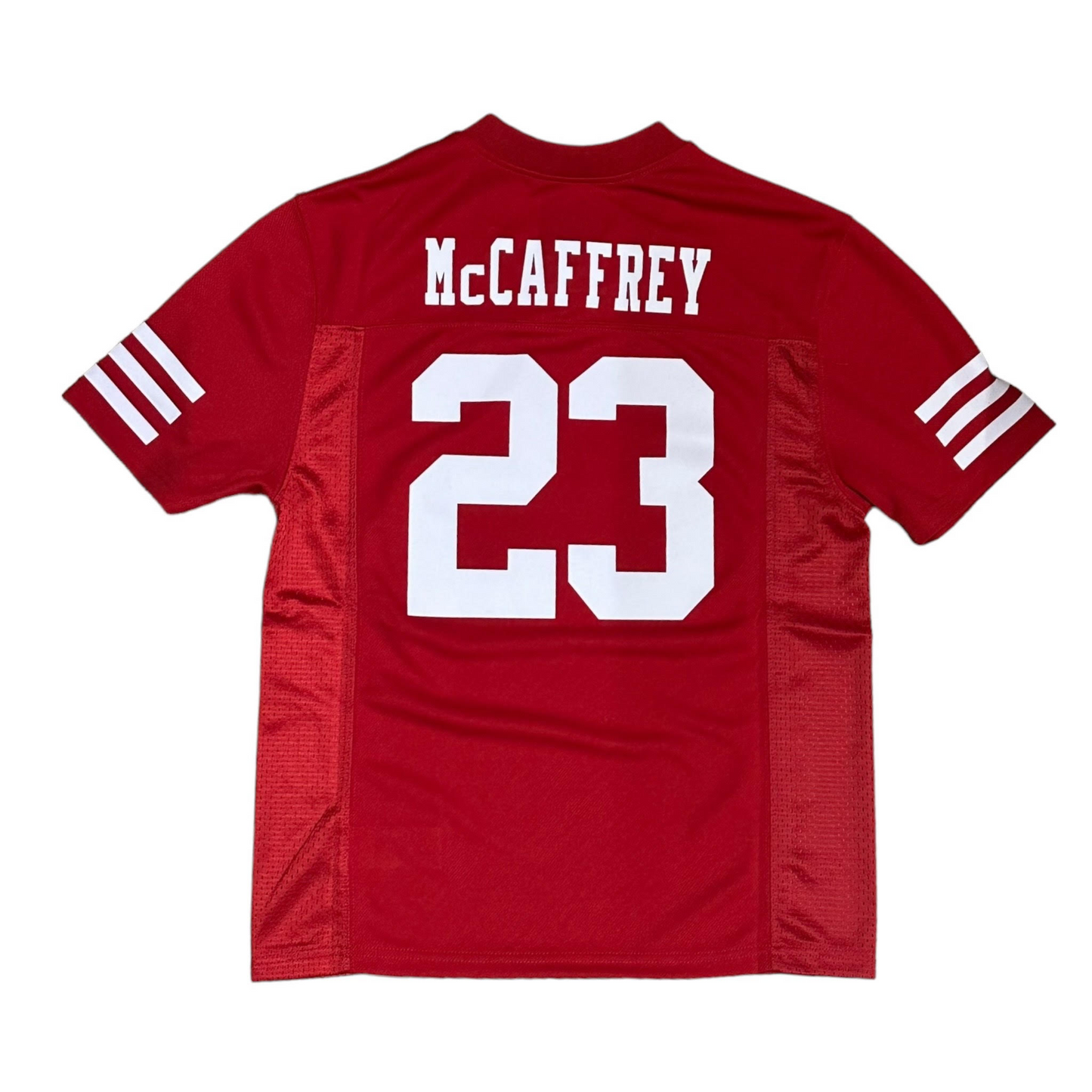 SAN FRANCISCO 49ERS CHRISTIAN MCCAFFREY YOUTH MID TIER JERSEY - RED