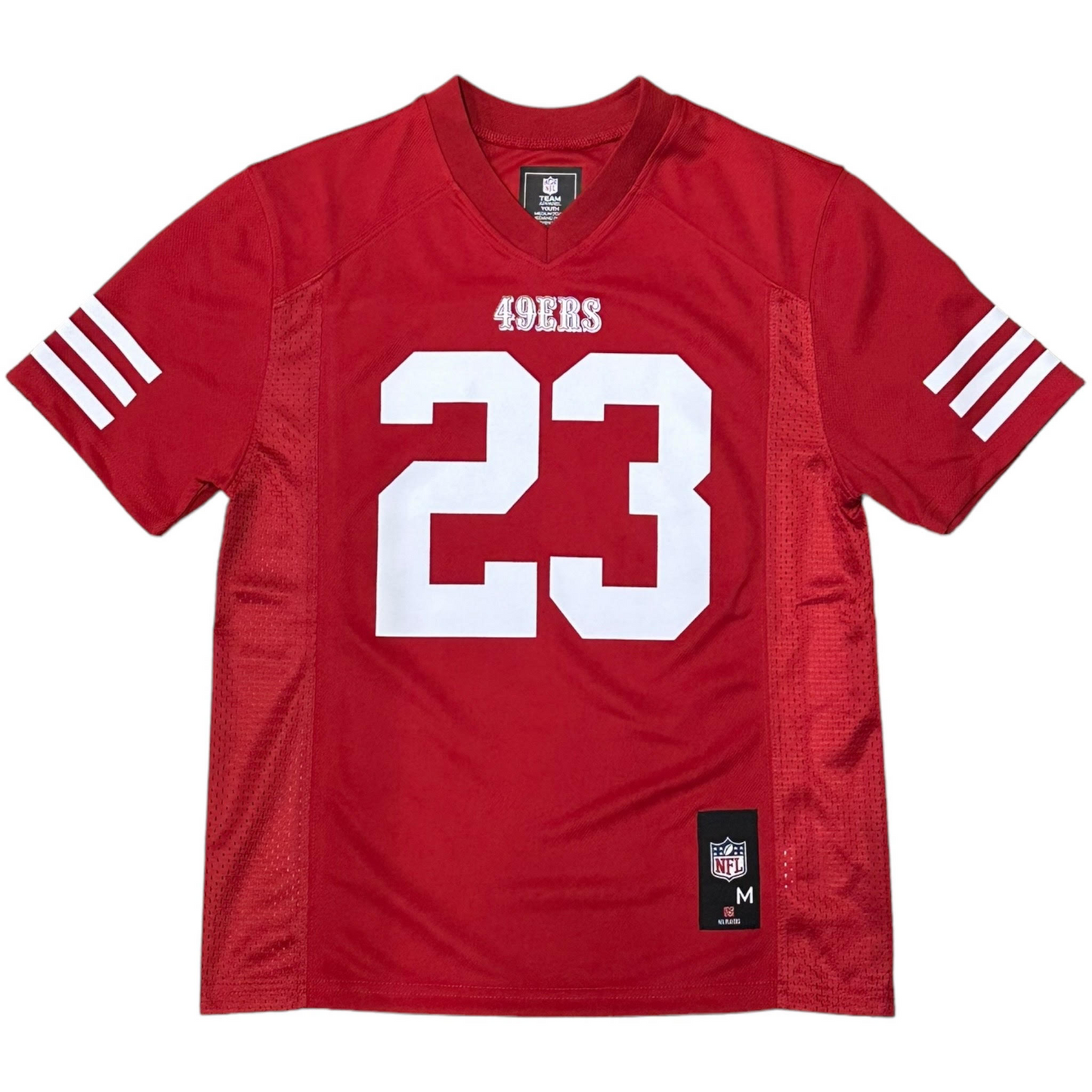 SAN FRANCISCO 49ERS CHRISTIAN MCCAFFREY YOUTH MID TIER JERSEY - RED