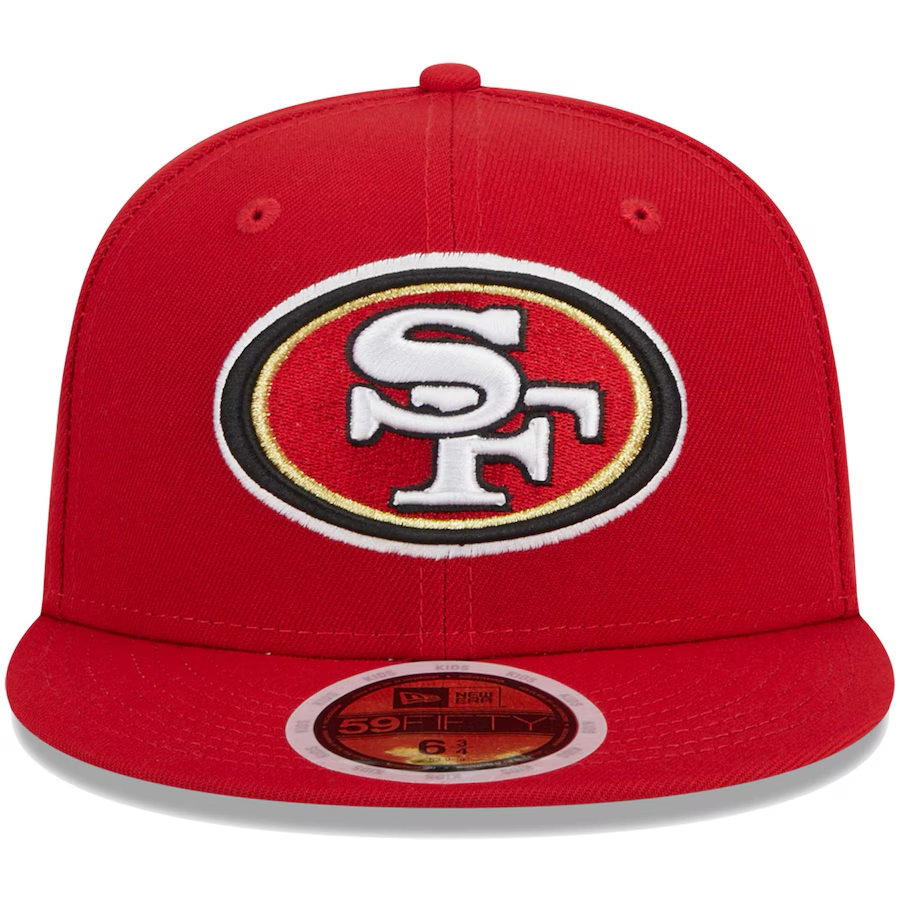 SAN FRANCISCO 49ERS YOUTH EVERGREEN BASIC 59FIFTY FITTED HAT - RED