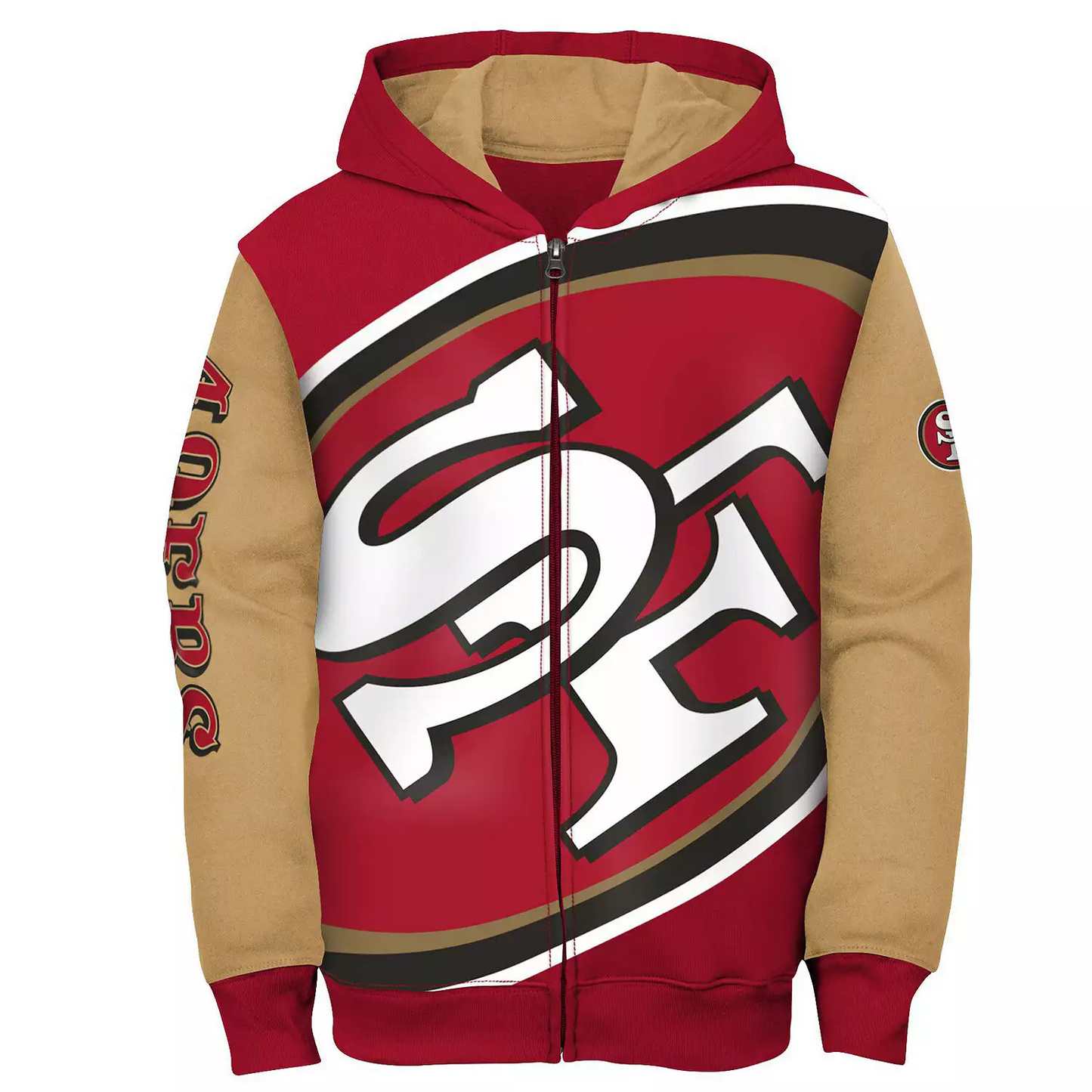 SAN FRANCISCO 49ERS YOUTH POSTER BOARD FULL -ZIP HOODED SWEATSHIRT