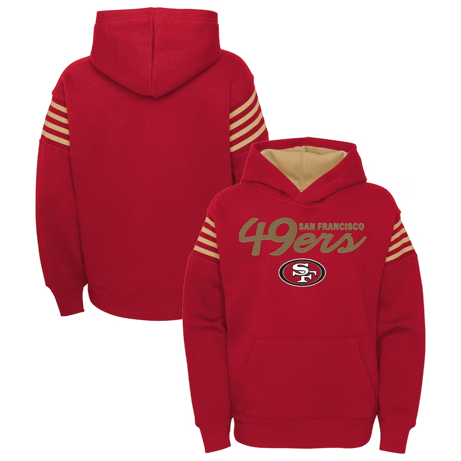 SAN FRANCISCO 49ERS YOUTH THE CHAMP IS HERE PULLOVER HOODED SWEATSHIRT