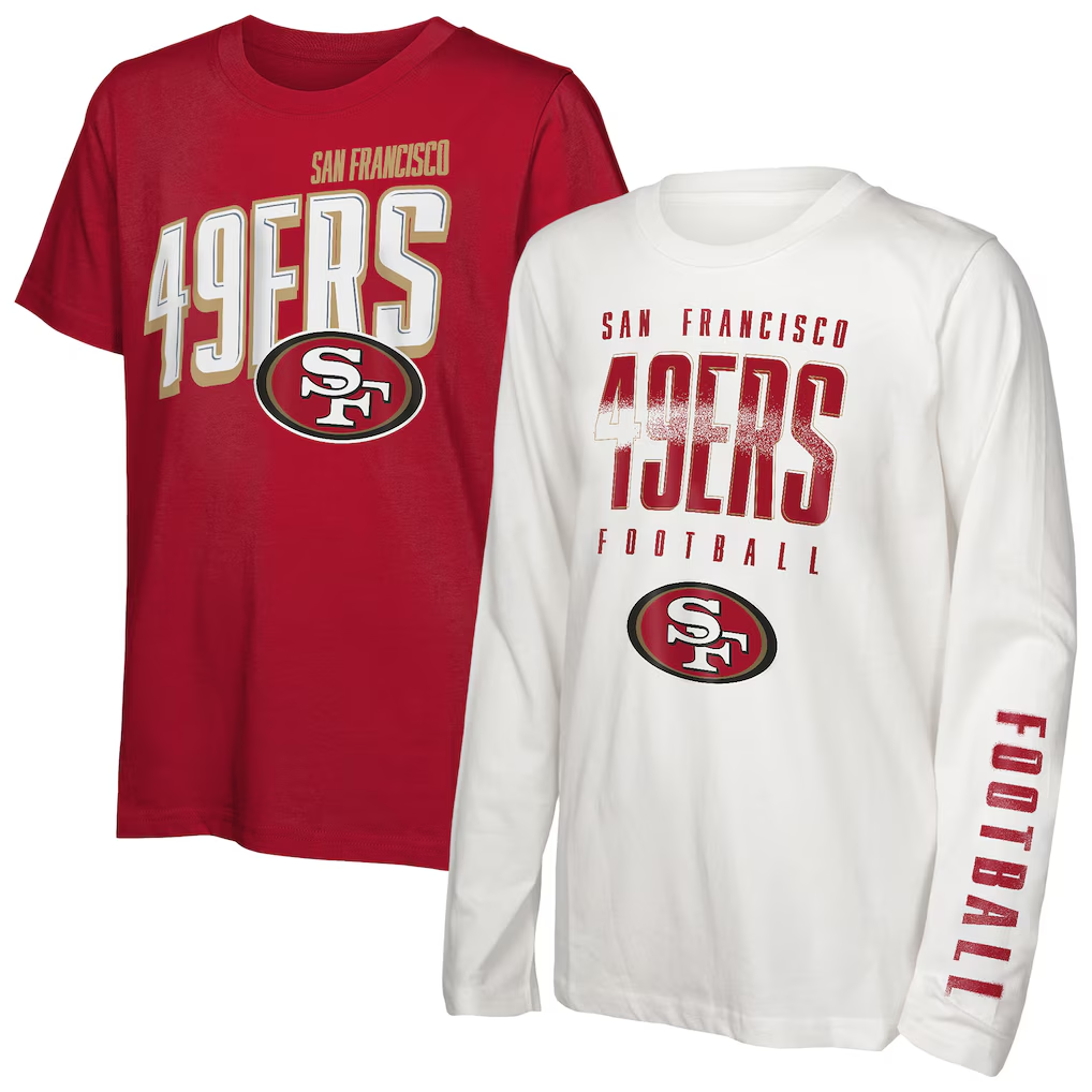 SAN FRANCISCO 49ERS YOUTH THE MIX COMBO 3 IN 1 T-SHIRT - RED/WHITE