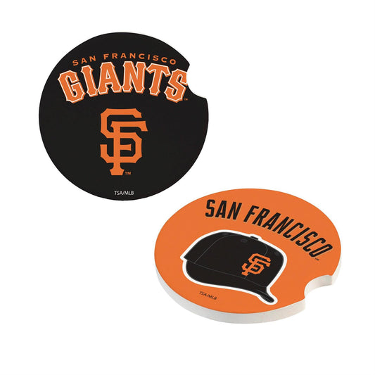 SAN FRANCISCO GIANTS 2-PIECE CAR COASTER SET