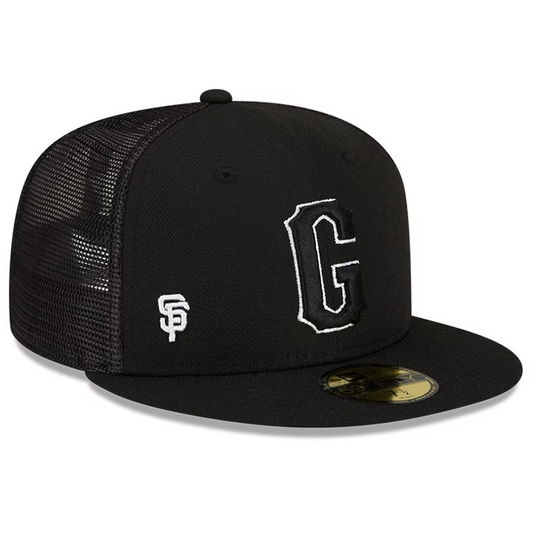 GORRA AJUSTADA 59FIFTY PARA PRÁCTICA DE BATEO DE LOS GIGANTES DE SAN FRANCISCO 2022/23 - NEGRO/BLANCO