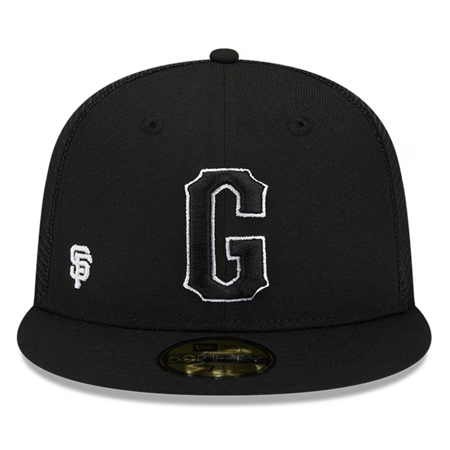 SAN FRANCISCO GIANTS 2022/23 BATTING PRACTICE 59FIFTY FITTED HAT - BLACK/WHITE