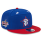 SAN FRANCISCO GIANTS 2025 MLB ALL-STAR GAME WORKOUT SPLIT PANEL 9FIFTY SNAPBACK HAT - BLUE/RED