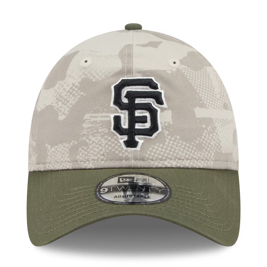 SAN FRANCISCO GIANTS 2025 MLB ARMED FORCES 9TWENTY ADJUSTABLE HAT - STONE/OLIVE