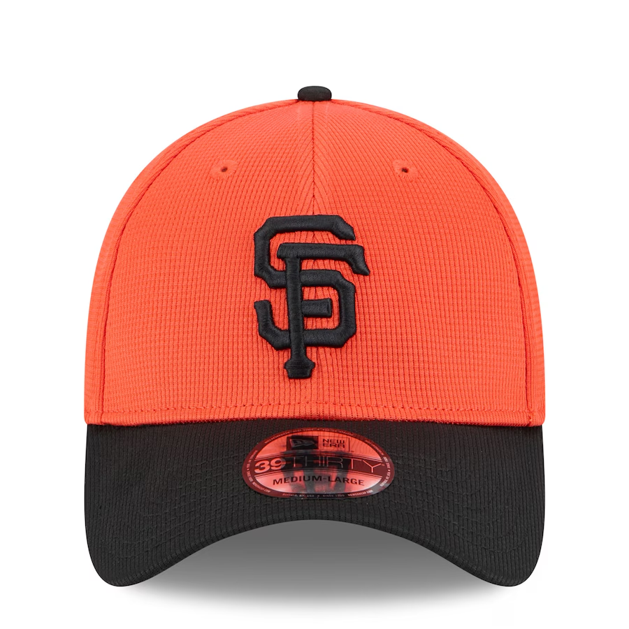 SAN FRANCISCO GIANTS 2025 MLB SPRING TRAINING 39THIRTY FLEX FIT HAT - ORANGE/BLACK