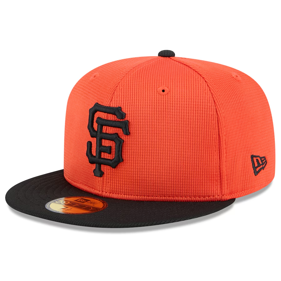 SAN FRANCISCO GIANTS  2025 MLB SPRING TRAINING 59FIFTY FITTED HAT - ORANGE/BLACK