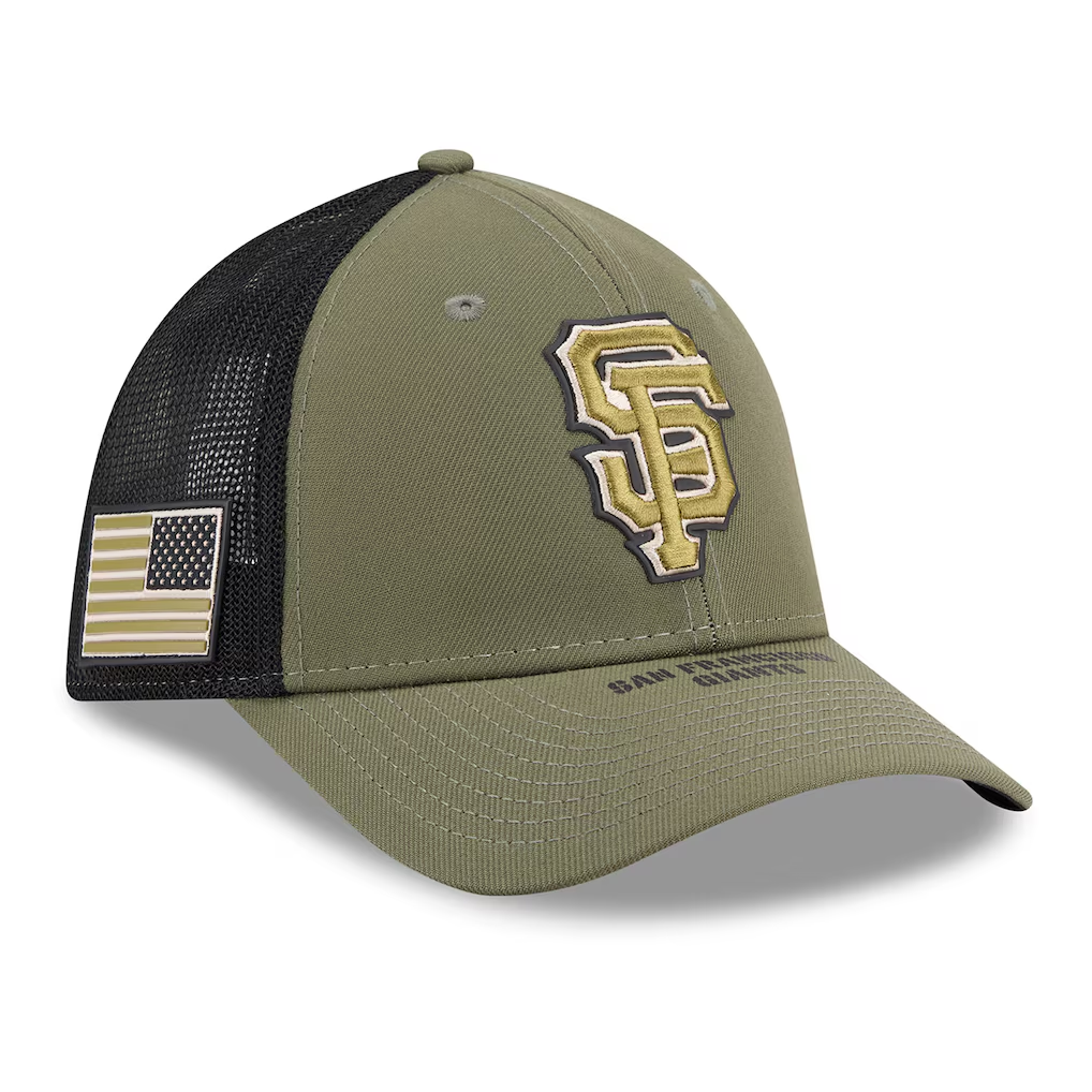 SAN FRANCISCO GIANTS 2026 MLB ARMED FORCES 39THIRTY FLEX FIT HAT - OLIVE