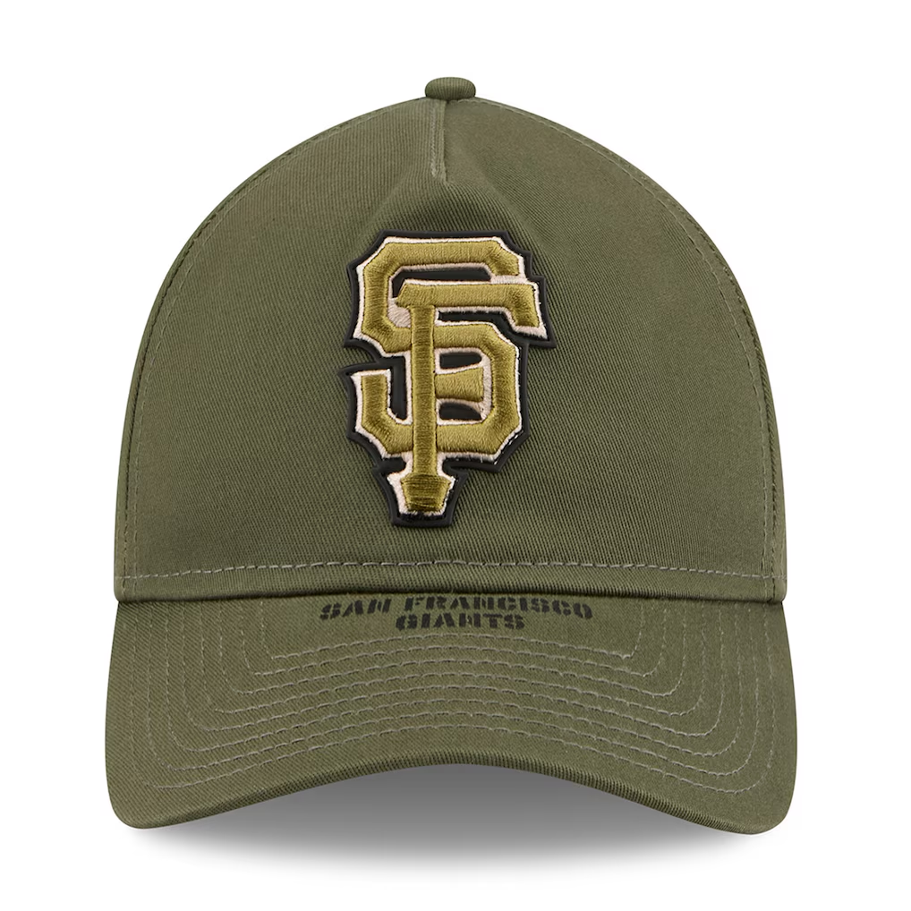SAN FRANCISCO GIANTS 2026 MLB ARMED FORCES 9TWENTY A-FRAME ADJUSTABLE HAT - OLIVE