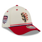 SAN FRANCISCO GIANTS 2026 MLB USA 250 4TH OF JULY 39THIRTY M-CROWN FLEX FIT HAT - CHROME WHITE/RED