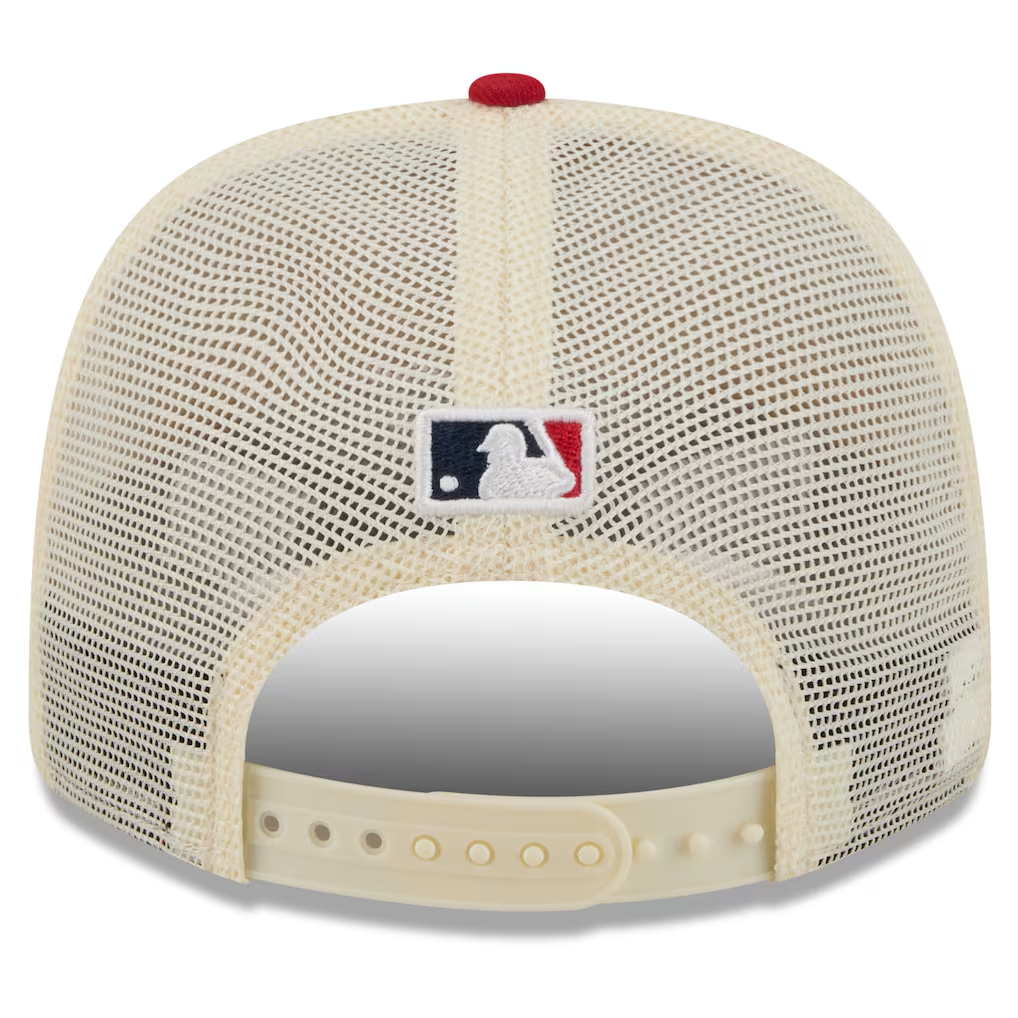 SAN FRANCISCO GIANTS 2026 MLB USA 250 4TH OF JULY 9SEVENTY ADJUSTABLE SNAPBACK TRUCKER HAT - CHROME WHITE/RED