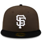SAN FRANCISCO GIANTS 50TH ANNIVERSARY MOCHA CUSTOM 59FIFTY FITTED HAT - BROWN/BLACK
