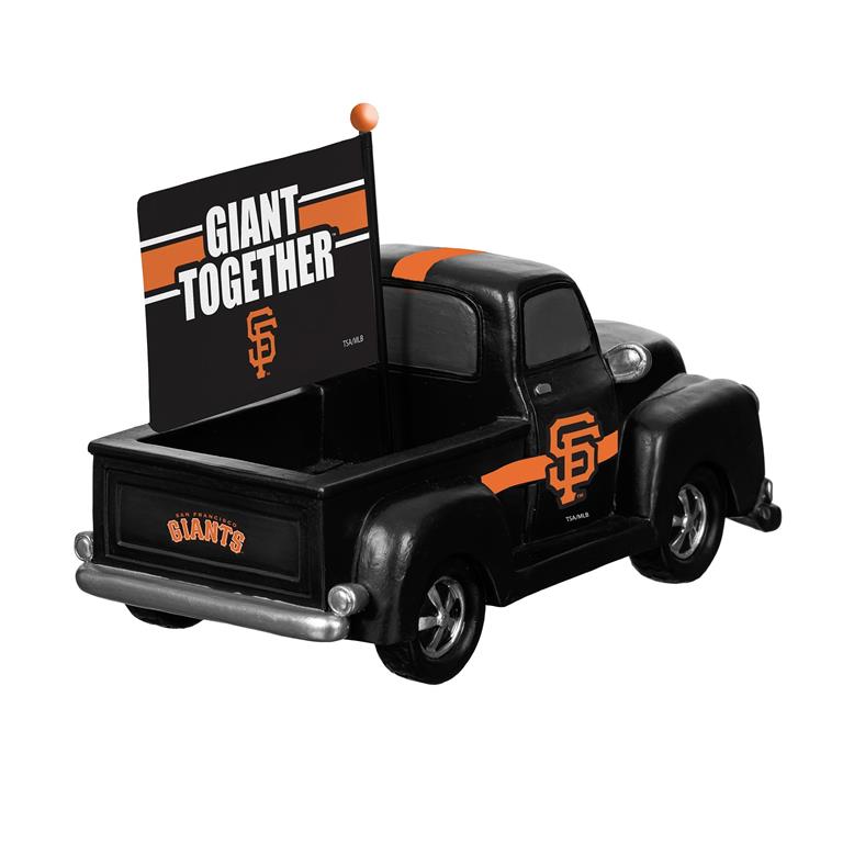 SAN FRANCISCO GIANTS 9" RALLY TRUCK GARDEN STATUE WITH FLAG