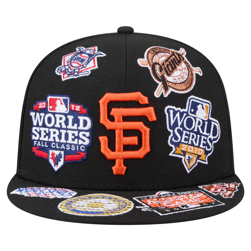 SAN FRANCISCO GIANTS ALL OVER PATCH 59FIFTY FITTED HAT - BLACK