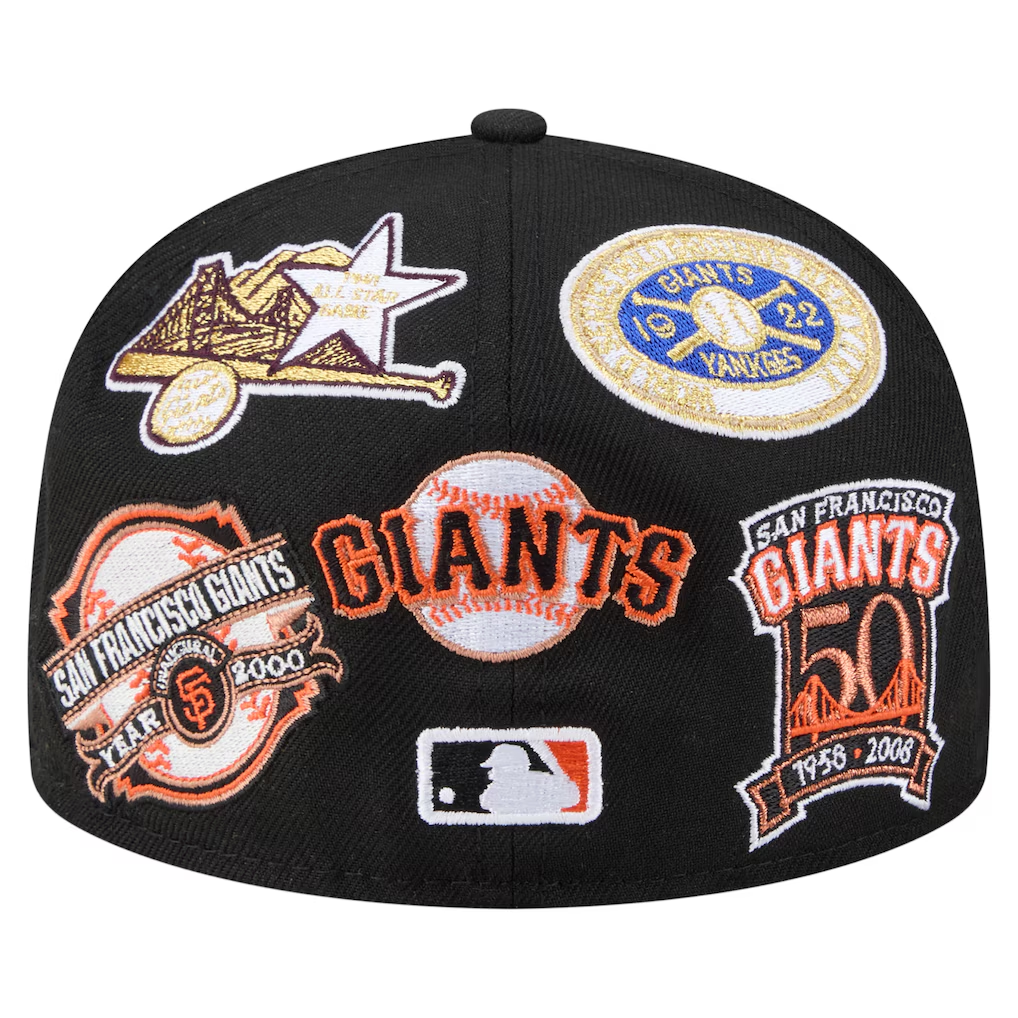 SAN FRANCISCO GIANTS ALL OVER PATCH 59FIFTY FITTED HAT - BLACK