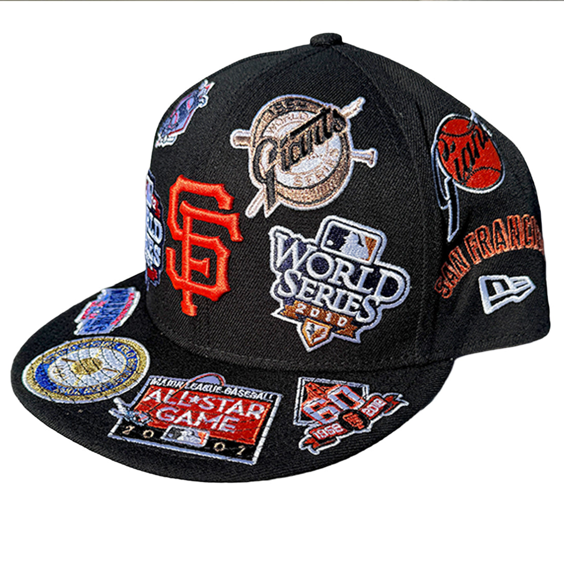 SAN FRANCISCO GIANTS ALL OVER PATCH 9FIFTY SNAPBACK HAT - BLACK