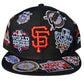 SAN FRANCISCO GIANTS ALL OVER PATCH 9FIFTY SNAPBACK HAT - BLACK