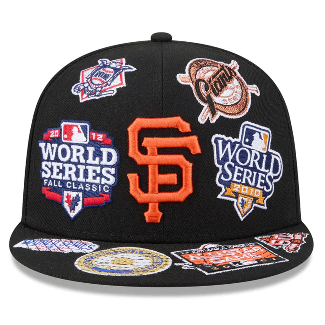 SAN FRANCISCO GIANTS ALL OVER PATCH 9FIFTY SNAPBACK HAT - BLACK