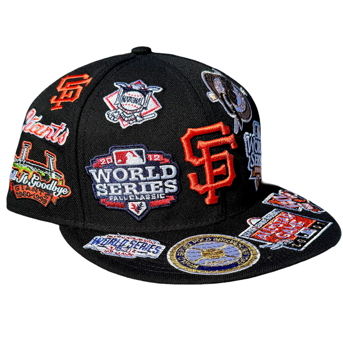 SAN FRANCISCO GIANTS ALL OVER PATCH 9FIFTY SNAPBACK HAT - BLACK